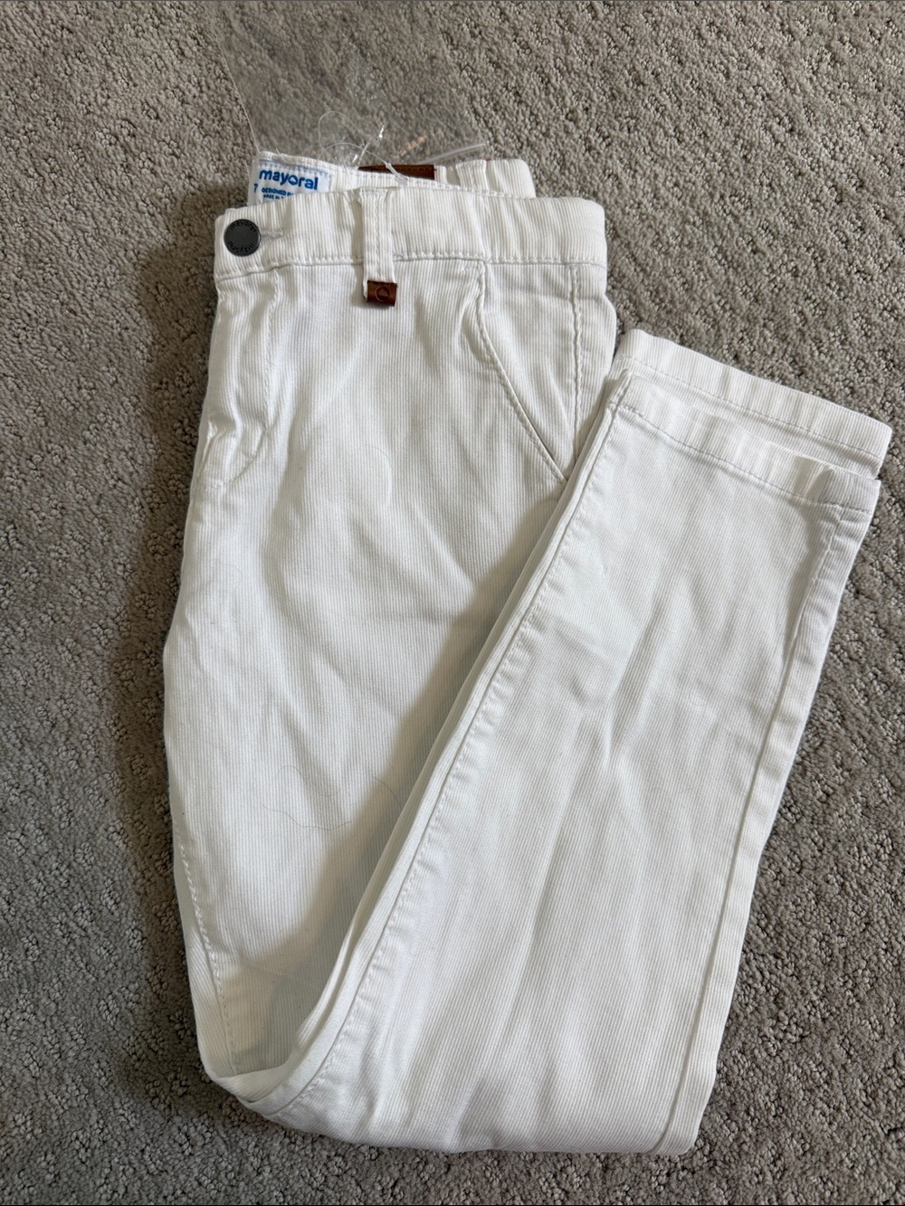 Mayoral Boys White Summer Chinos - Classic Straight Fit